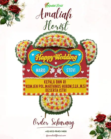 Papan Bunga Pernikahan Sario Tumpaan